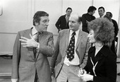 Eamon Andrews with Gerry and Sylvia Anderson