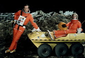 Barbara Bain and Martin Landau and moon buggy