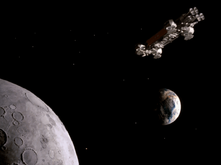 Moon blasts out of Earth orbit